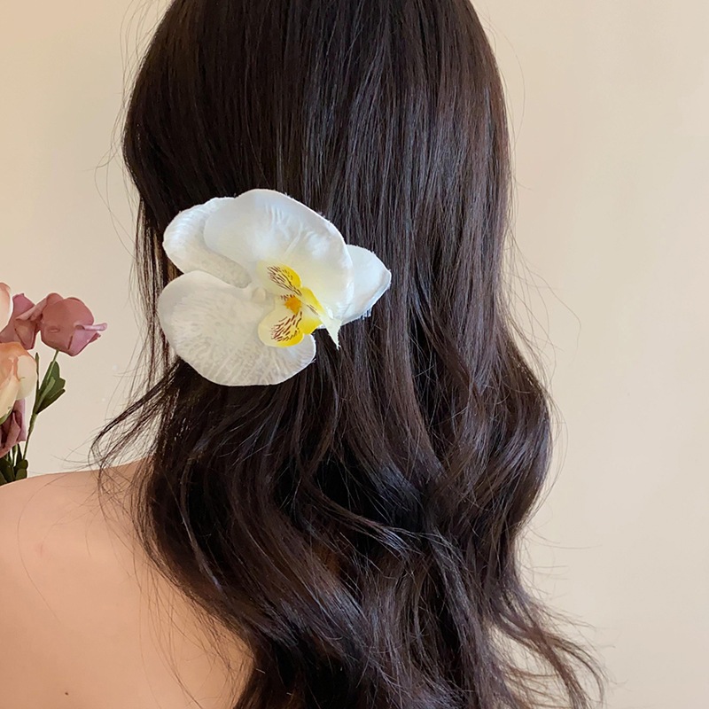 Kẹp tóc hoa ngọt ngào phong cách cá sấu, dùng hàng ngày và phù hợp làm quà tặng sang trọng cho nữ