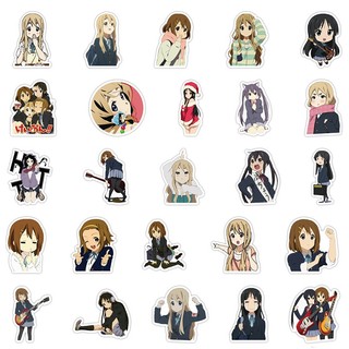 50 CÁI Anime K-ON!Hoạt Hình Graffiti Miếng Dán DIY Hành Lý Laptop Đàn Guitar Xe Đạp Ván Trượt Đồ Chơi Miếng Dán