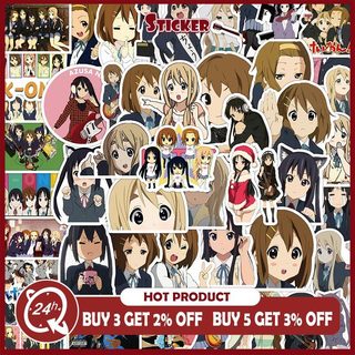 50 CÁI Anime K-ON!Hoạt Hình Graffiti Miếng Dán DIY Hành Lý Laptop Đàn Guitar Xe Đạp Ván Trượt Đồ Chơi Miếng Dán