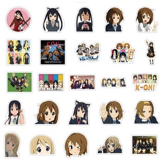 50 CÁI Anime K-ON!Hoạt Hình Graffiti Miếng Dán DIY Hành Lý Laptop Đàn Guitar Xe Đạp Ván Trượt Đồ Chơi Miếng Dán