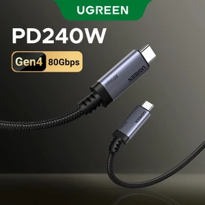 Cáp sạc nhanh UGREEN Gen4 USB C sang USB C PD 240W 80 Gbps Max 5A Curent 16K @ 60Hz Max Ốp lưng hợp kim nhôm bọc Nylon cho Samsung
