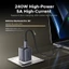 Cáp sạc nhanh UGREEN Gen4 USB C sang USB C PD 240W 80 Gbps Max 5A Curent 16K @ 60Hz Max Ốp lưng hợp kim nhôm bọc Nylon cho Samsung