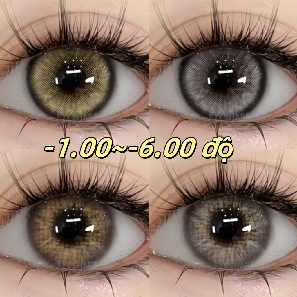 Cặp kính áp tròng EYESHARE 1.00 ~ - 6.00 thời trang nhiều màu sắc tùy chọn dành cho hóa trang