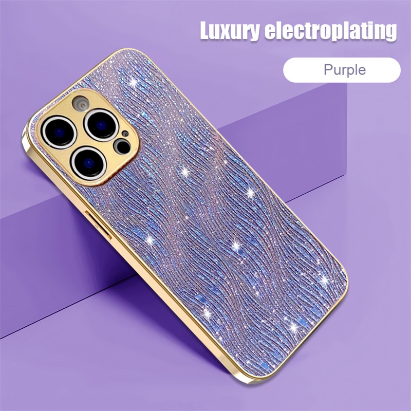 Ốp Điện Thoại Da Sang Trọng Cho Samsung Galaxy S23 S24 FE S25 Ultra Edge Plus + A26 A34 A35 A36 A53 A54 A55 A56 5G Caisng Mạ Chống Sốc Mặt Sau