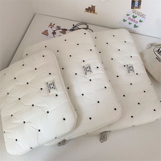 Túi đựng máy tính bảng Hàn Quốc Túi lót thêu chấm bi INS Style 37 / 43 / 50cm Túi đựng máy tính xách tay