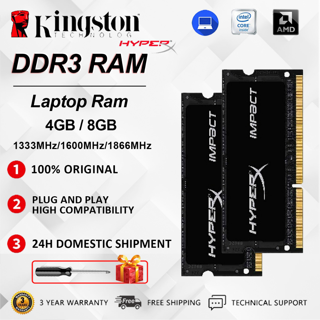 RAM Crucial DDR3 4GB / 8GB 1333/1600/1866 MHz - DIMM 240 Pin 1.35V