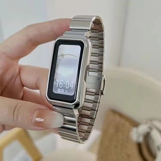 Dây đeo cho Huawei Band 10/9/8/7/6 và Honor 7/6, Dây đeo thay thế bằng kim loại thép không gỉ cho đồng hồ thông minh