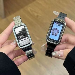 Dây đeo cho Huawei Band 10/9/8/7/6 và Honor 7/6, Dây đeo thay thế bằng kim loại thép không gỉ cho đồng hồ thông minh