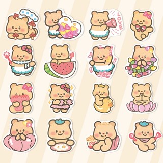 100 Chiếc Kawaii Bơ Gấu Dán DIY Ván Trượt Tủ Lạnh Laptop Xe Máy Hoạt Hình Đồ Chơi Miếng Dán