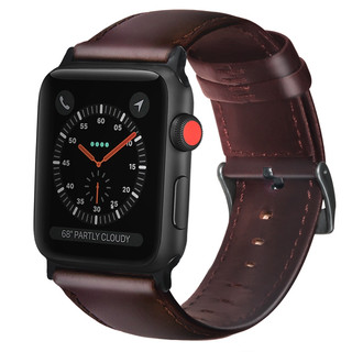 Dây đeo da thật sáp dầu cho Apple Watch Ultra 42 / 44 / 45 / 46 / 49 iwatch Series Ultra / 10 / 9 / 8 / 7 / 6 / 5 / 4 / 3 / 2 / 1