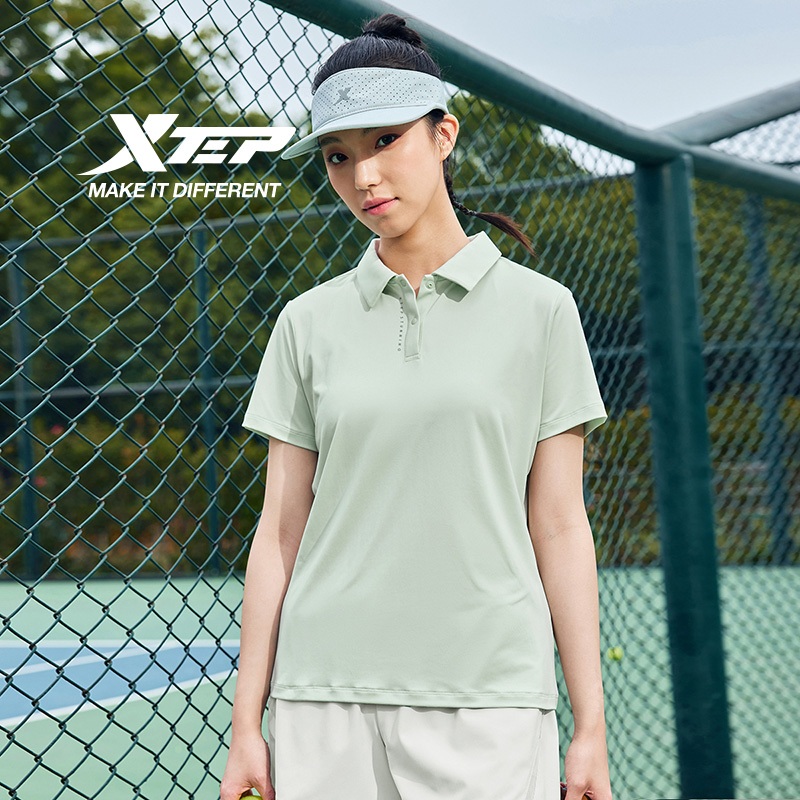 【XTEP】Ice Silk | Nữ POLO Áo Sơ Mi Mùa Hè 2025 Mới Huấn Luyện Nửa Tay Ngắn Ve Áo Áo Thun Thể Thao Top