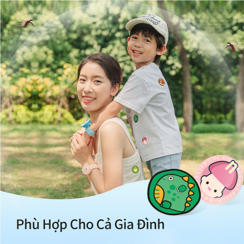 RUNBEN miếng dán muỗi cho bé Miếng dán tinh dầu tự nhiên Miếng dán thơm (60 miếng dán)