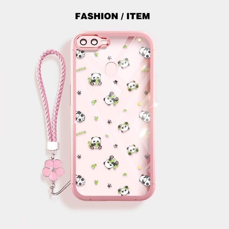 Vỏ YBD Cho OPPO A5S A7 A12 A11K A3S Realme C1 A12E F9 Pro Họa Tiết Tre Gấu Trúc Kho Báu Quốc Gia Mới