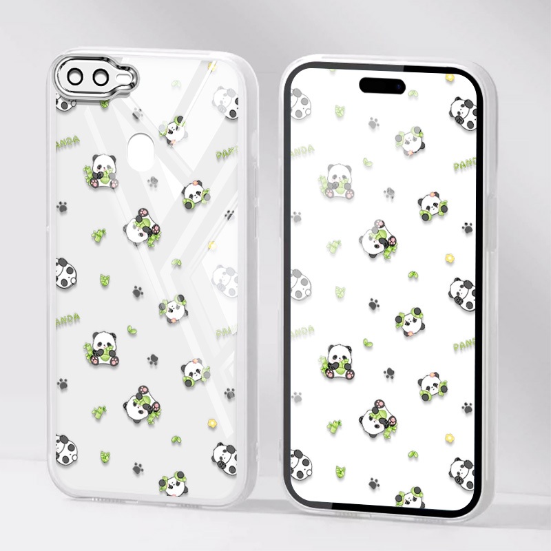 Vỏ YBD Cho OPPO A5S A7 A12 A11K A3S Realme C1 A12E F9 Pro Họa Tiết Tre Gấu Trúc Kho Báu Quốc Gia Mới