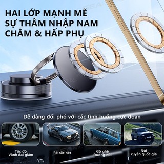 Giá đỡ điện thoại trên ô tô từ tính hút chân không hai lớp SEAMETAL