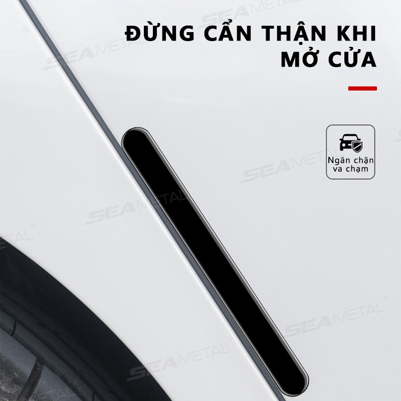SEAMETAL4/8 Chiếc Tay Nắm Cửa Ô Tô Bát Trầy Xước Bảo Vệ Xe Dán Tay Cầm Ô Tô Chống Va Chạm Dải Bảo Vệ
