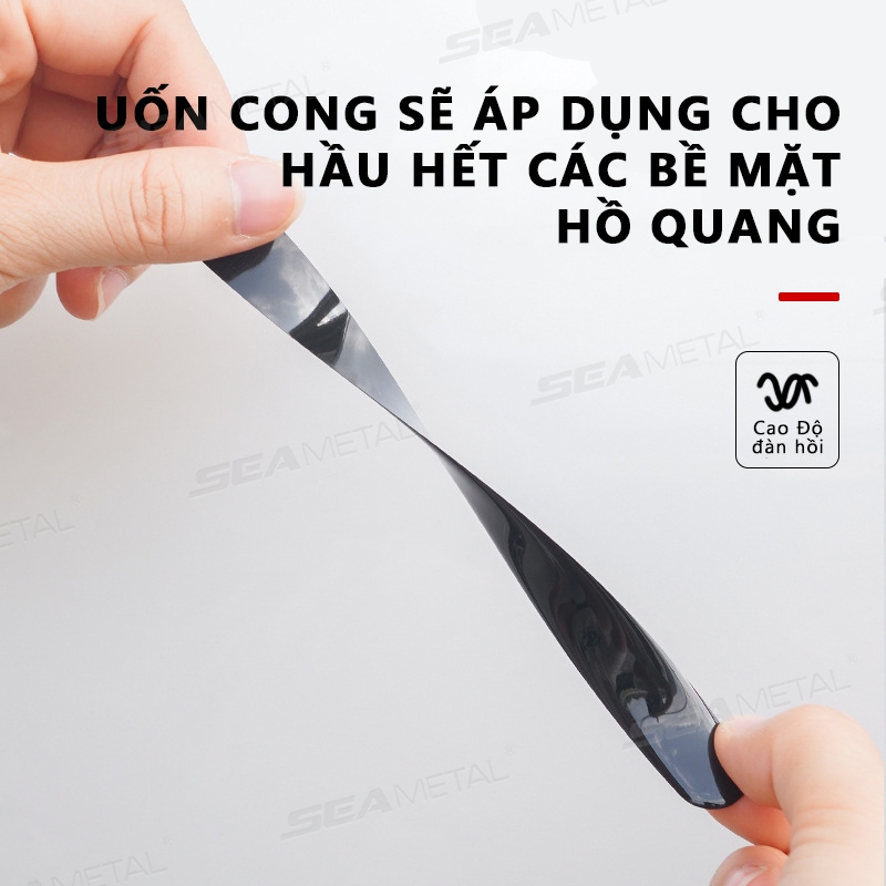 SEAMETAL4/8 Chiếc Tay Nắm Cửa Ô Tô Bát Trầy Xước Bảo Vệ Xe Dán Tay Cầm Ô Tô Chống Va Chạm Dải Bảo Vệ