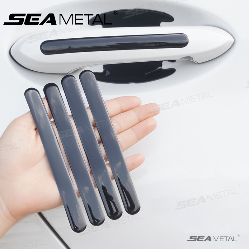 SEAMETAL4/8 Chiếc Tay Nắm Cửa Ô Tô Bát Trầy Xước Bảo Vệ Xe Dán Tay Cầm Ô Tô Chống Va Chạm Dải Bảo Vệ