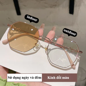 kính cận có độ đổi màu khi ra nắng chống ánh sáng xanh 0 ~ -4.0 độ Mới Gương Cận Thị Thay Đổi Màu Sắc Chống Ánh Sáng Xanh Dương Cho Nam Và Nữ BS--040