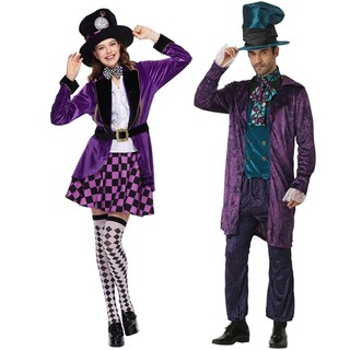 Trang Phục Hóa Trang Mad Hatter & Mad Tea Party Cao Cấp - Phù Hợp Cho Người Lớn trong Halloween và Sân Khấu