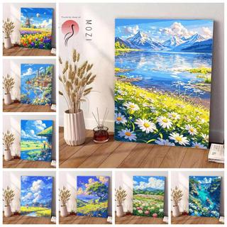 MOZI ✨40 * 50cm / 30 * 40cm phong cảnh thiên nhiên tranh số hóa tranh tô màu theo số tranh sơn dầu số hoá bộ tô màu theo số tranh sơn dầu số hoá tranh số hóa theo yêu cầu tranh tô màu theo số theo yêu cầu