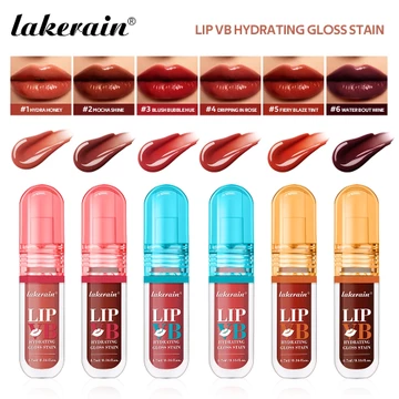 Lakerain Lip Vb Hydrating Gloss Lip Stain Lip Glaze Dưỡng ẩm Shine Shimmer Plumping Tint Care Glossy Lip Stain With 12hr Hydrat hóa Trang điểm Cruelty-Free