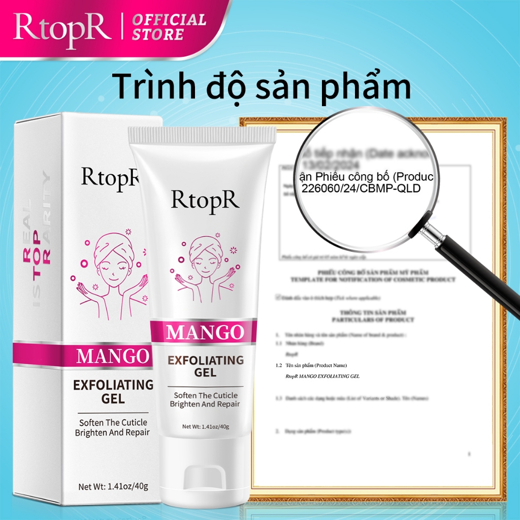 Ảnh Kem tẩy tế bào chết RTOPR dưỡng sáng da mặt hương xoài làm sạch sâu lỗ chân lông kiềm dầu 40g 4