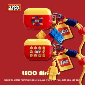Vỏ bảo vệ búp bê Lego cho AirPods Pro 3/4/2gen, vỏ bảo vệ tai nghe kèm mặt dây chuyền phong cách mới
