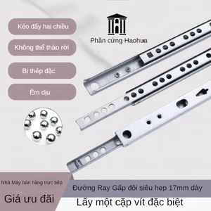 Ray trượt siêu mịn hai đoạn rộng 17mm, bóng im lặng, trượt hai chiều cho bàn cà phê, tại nhà CVRI