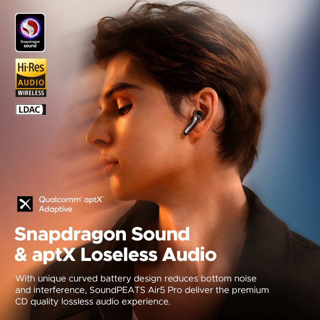Ảnh Tai nghe nhét tai SoundPEATS Air5 Pro Bluetooth 5.4 Tai nghe nhét tai ANC Khử tiếng ồn chủ động APTX LDAC Kết nối nhiều điểm 1