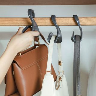 Asdfger Treo Giá Để Đồ, Tủ Quần Áo Nhựa Thanh Ví Túi Xách Móc Treo, Đa Năng Chống Trộm Tủ Quần Áo Túi Móc Tủ Quần Áo
