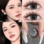 （-0°-6.00°）🌈ZM 🌈/Set 2 Kính Áp Tròng Màu tím/đen/xám thời trang contact lens hợp lệ 6 tháng YX115