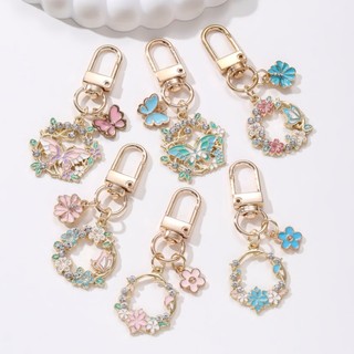 Khá Nhiều Màu Sắc Hoa Bướm Men Cây Dễ Thương Móc Khóa Nữ Cô Gái Handmade Trang Sức Quà Tặng