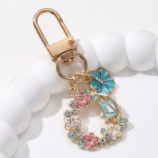 Khá Nhiều Màu Sắc Hoa Bướm Men Cây Dễ Thương Móc Khóa Nữ Cô Gái Handmade Trang Sức Quà Tặng