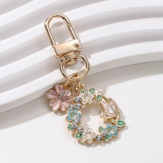 Khá Nhiều Màu Sắc Hoa Bướm Men Cây Dễ Thương Móc Khóa Nữ Cô Gái Handmade Trang Sức Quà Tặng