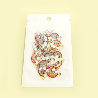 10 Chiếc Dễ Thương Sống Động Trái Tim Tình Yêu Đám Mây Cầu Vồng Men Kết Nối, Thời Trang Mùa Hè Dopamine Quyến Rũ Với Đôi Treo Cho DIY Cặp Đôi Vòng Cổ Vòng Tay Bông Tai Móc Khóa Túi Phụ Kiện