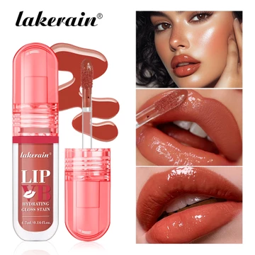 Lakerain Lip VB Hydrating Lip Stain Gloss 12hr Dưỡng ẩm lâu trôi Lip Glaze, Độ ẩm bóng tức thì Nuôi dưỡng môi Trang điểm Hydra Honey Lips