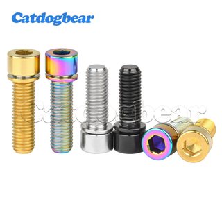 Catdogbear Titan Bu Lông M7x20 / 25mm Bu Lông Titan Có Máy Giặt Cho BMX Thân Xe Đạp Leo Núi Thân Vít M8 Phụ Kiện