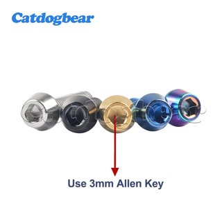 Catdogbear Titan Bu Lông M4x8 9 12 15 16 18 20 mm Allen Chìa Khóa Côn Đầu Vít Cho Xe Đạp Thân Seatpost