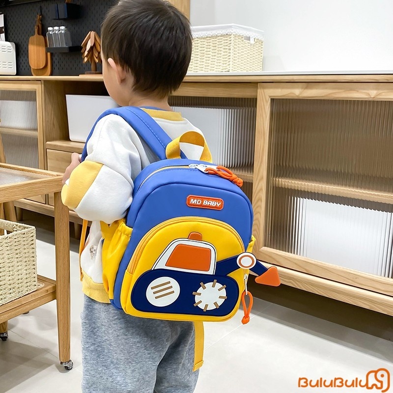 Balo máy xúc Cho Bé mẫu giáo Túi đi học in hình hoạt hình với bé 1-3 tuổi