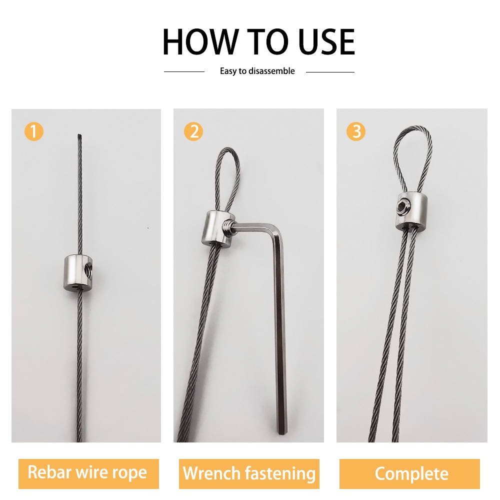 5-10 Chiếc 1-2 Mm Dây Thép Kẹp Có Thể Điều Chỉnh Treo Dây Kẹp Đôi Lỗ Chủ Đề Locker Cáp Sửa Khóa Phụ Kiện