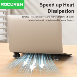 Rocoren Giá đỡ máy tính xách tay Phụ kiện máy tính xách tay Nấm Giá đỡ từ tính Mini Cooler Stand cho Macbook Pro Giá đỡ hỗ trợ không khí