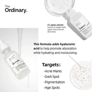 The Ordinary Alpha Arbutin Serum For Face Dark Spot Remover Brightening Moisturizer Skin Care