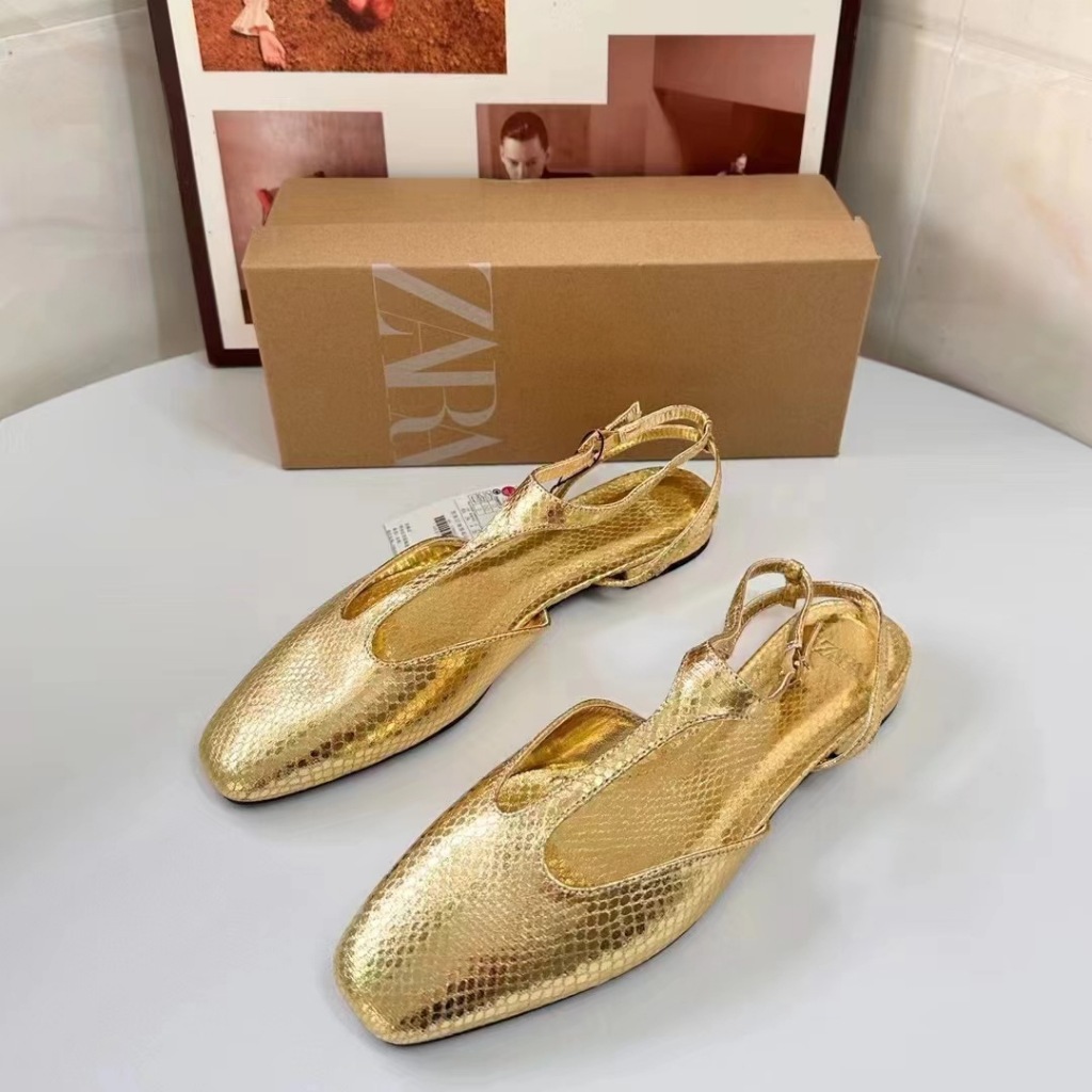 Giày nữ ZARA mới có mũi phẳng và dép thời trang