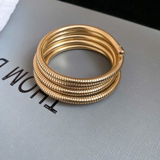 [Jewbeauty] Chất liệu hợp kim cuộn dây vòng tay xoáy phong cách Âu Mỹ thời trang cao cấp nhẹ trang trí tay sang trọng