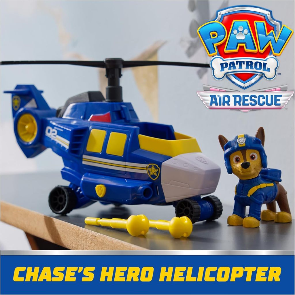 PAW Patrol: Máy bay trực thăng cứu hộ không khí với nhân vật hành động đuổi theo & phóng chiếu