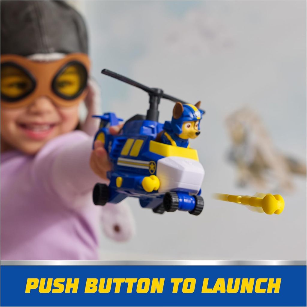 PAW Patrol: Máy bay trực thăng cứu hộ không khí với nhân vật hành động đuổi theo & phóng chiếu
