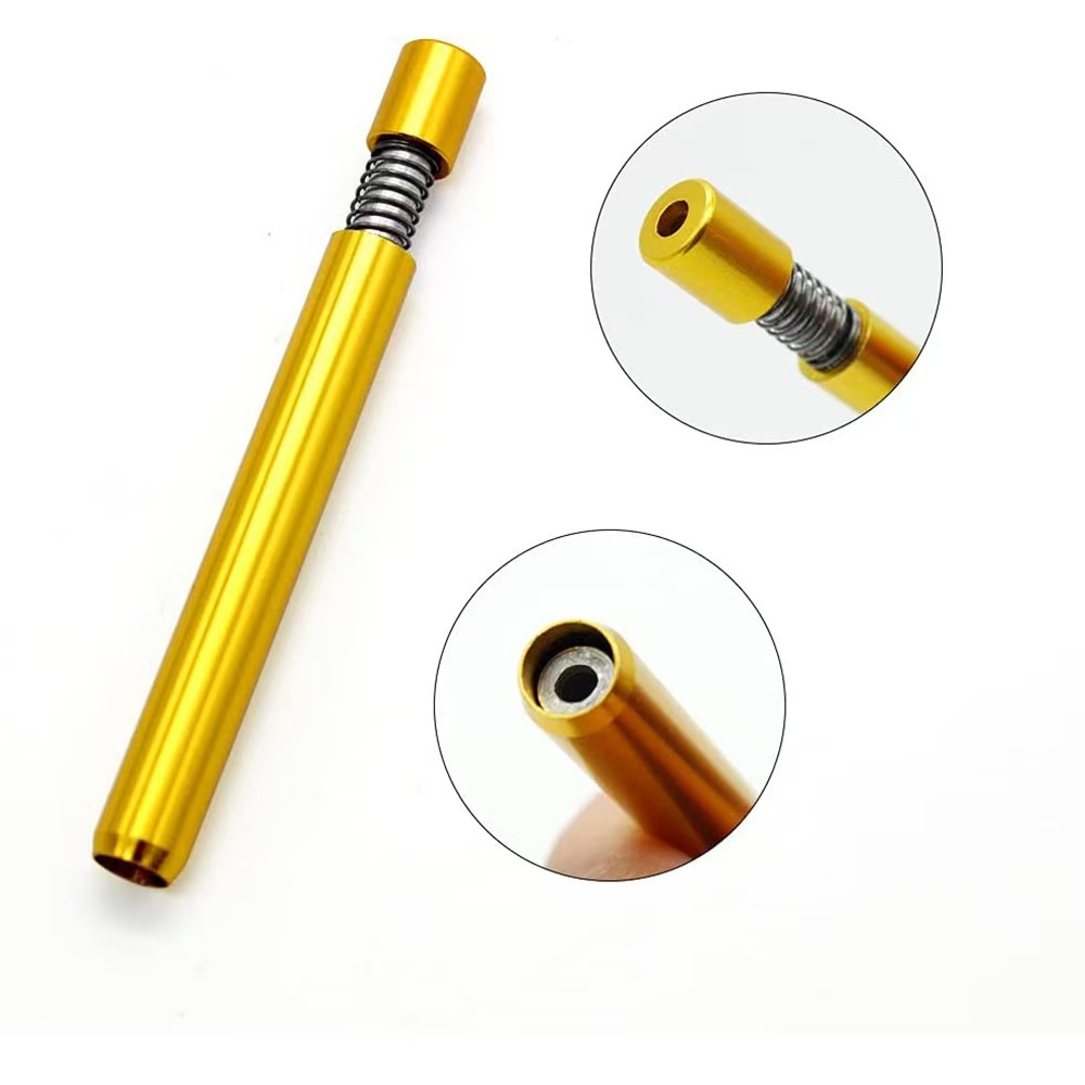 Ống hút ống hút lò xo ép nhôm 7 màu, Cơ chế một cú nhấp chuột, 8mm * 83mm