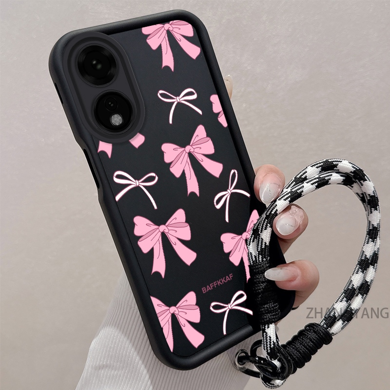 Ốp Lưng Cho OPPO reno 8T 4G reno 8T 5G Silicone TPU Chống Rơi Vỏ Điện Thoại Thẩm Mỹ Hoạt Hình Dễ Thương Họa Tiết Nơ Màu Hồng Trắng Thiết Kế Mới Cho Bé Gái