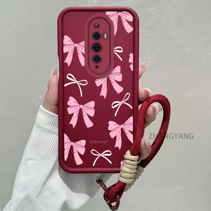 Ốp Lưng Cho OPPO Reno 2F Reno 2 Reno Silicone TPU Chống Rơi Vỏ Điện Thoại Thẩm Mỹ Hoạt Hình Dễ Thương Họa Tiết Nơ Màu Hồng Trắng Thiết Kế Mới Cho Bé Gái